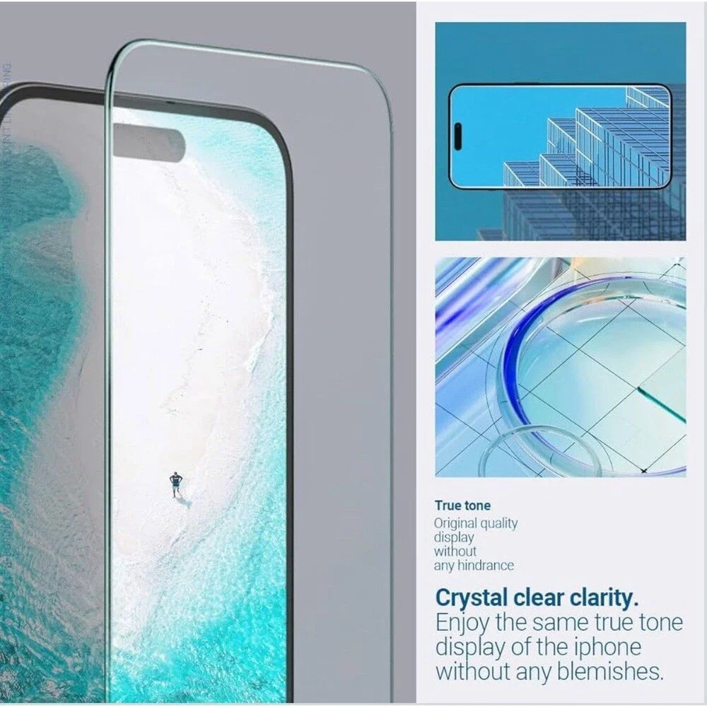 Caseology Snap Fit Screen Protector (2 Pack) Compatible with Iphone 16 Case